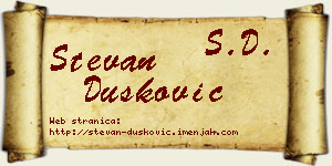 Stevan Dušković vizit kartica
